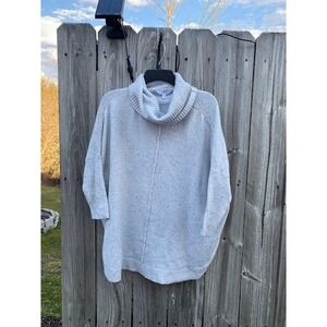 Time and Tru Womens Cowl Neck Speckled Dolman Sleeve Sweater White S